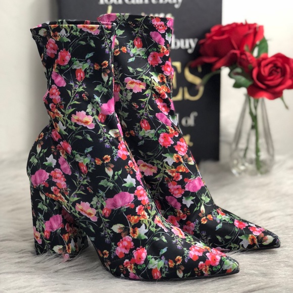 steve madden floral booties